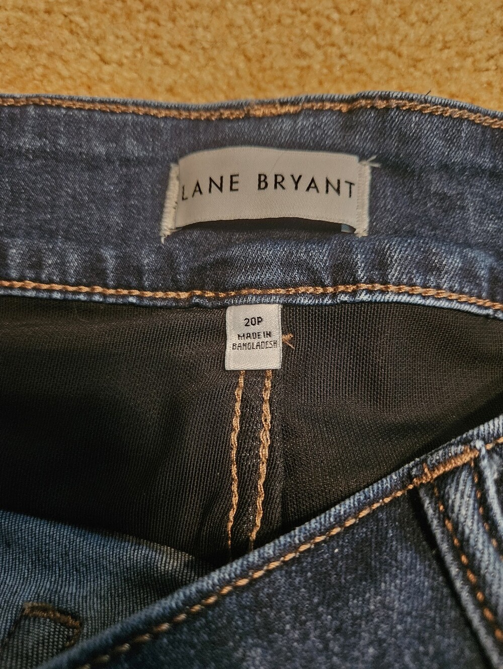 Lane Bryant Dark Blue Stretch Jeggings with Contrast Stitching